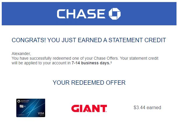 Chase merchant offer